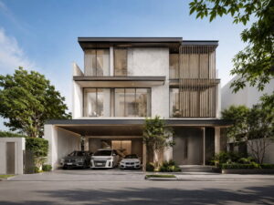 แบบบ้านสีเทา 3 ชั้น — ภาพที่ 8